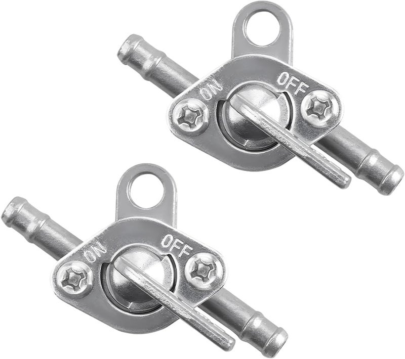 FSTURIOS 2 PCS Inline Fuel Tank Tap Valve, 6mm Motorcycle Inline Fuel Petcock Shut Off Valve, Gas Fuel Tank Tap On-Off Switch for 50/70/90/110/125/140/150cc ATV Scooter Dirt Bike - Image 1